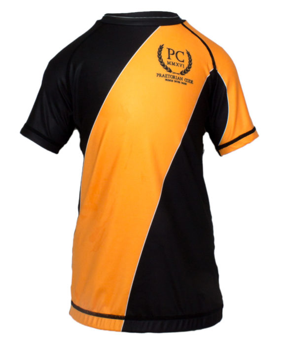 Kids Competition Rash Guard Short Sleeve Orange