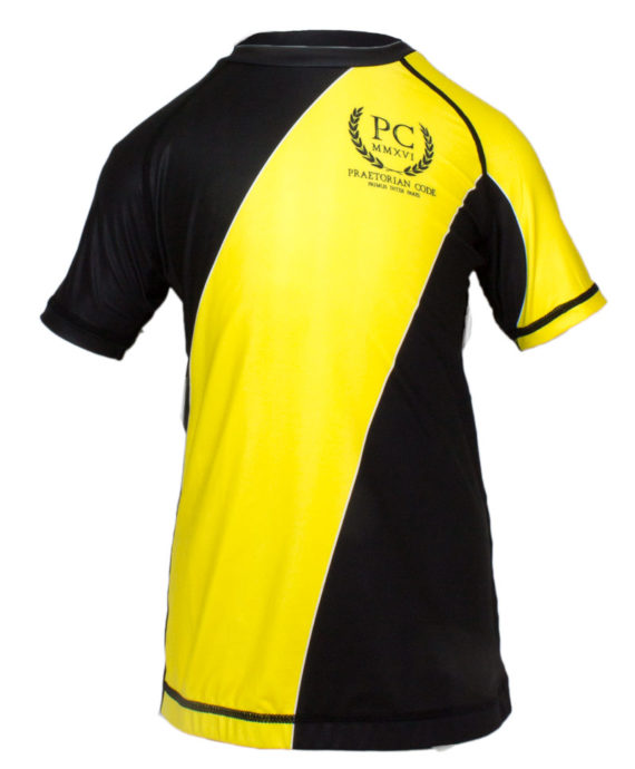 Kids Competition Rash Guard Short Sleeve Yellow