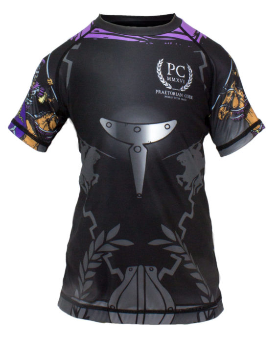 kids short sleeve rash guard - horse rider